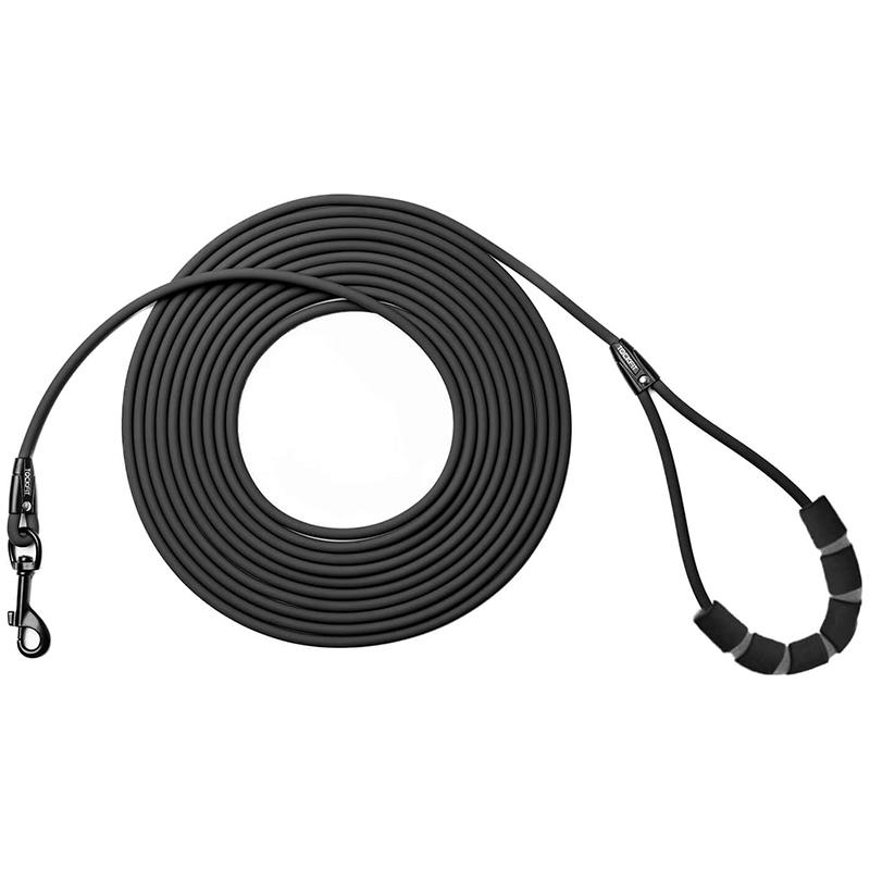 

Поводок для собак, длинный поводок из ПВХ, прочный, для дрессировки, длинный поводок 1,5 м, 3 м, 6 м, 9 м, отлично подходит для дрессировки, игр на пляже и во дворе 3m чёрный