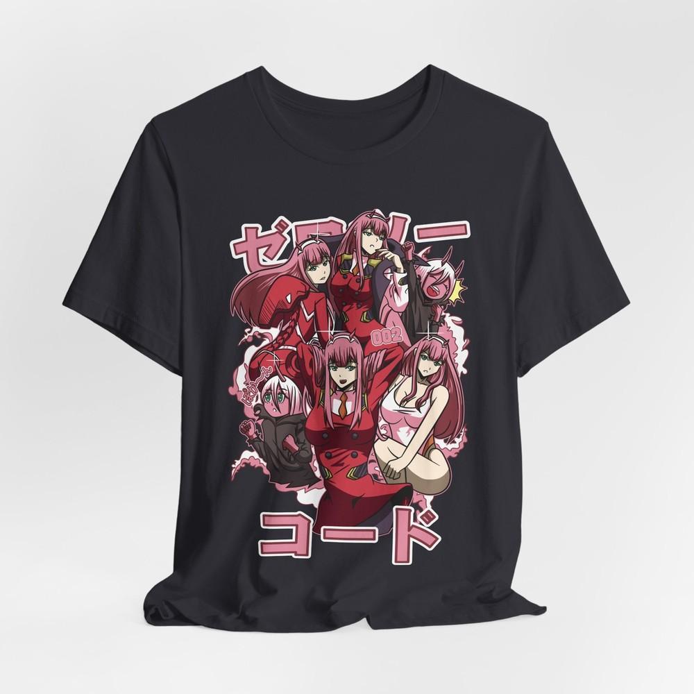 Zero Two Anime Graphic T-Shirt Tee Tops, Cute Japanese Kawaii Shirt, Unisex Jersey T-Shirt,