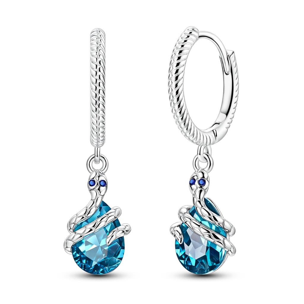 Woman Earring 925 Silver Original Eardrop Hoop Earring Sunflower Bee Bow Fashion Jewelry