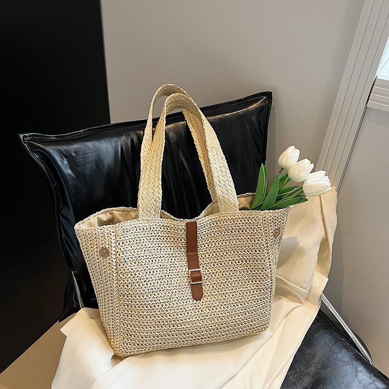 Simple Single-shoulder Large-capacity Tote Bag for Spring and Summer Beach