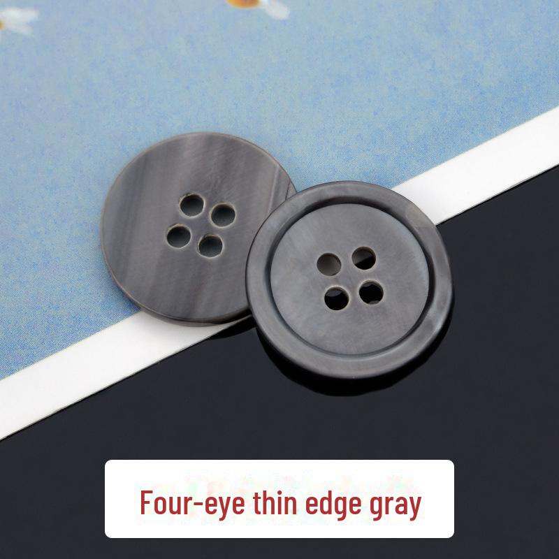 Shell and Round Knit White Sweater Cardigan with Four-hole Buttons