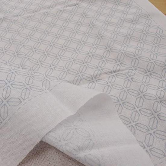 Olympus Sashiko Fabric Pack Sashiko Flower Dishcloth Square Seven Treasures design included sold separately - One-Stitch (White) H-1064 Water-soluble