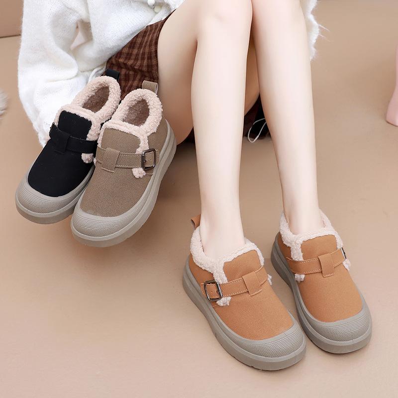 Shoes women's new winter models, a hair generation, piled and thickened to keep warm, a comfortable platform Birkenstocks women's cotton shoes