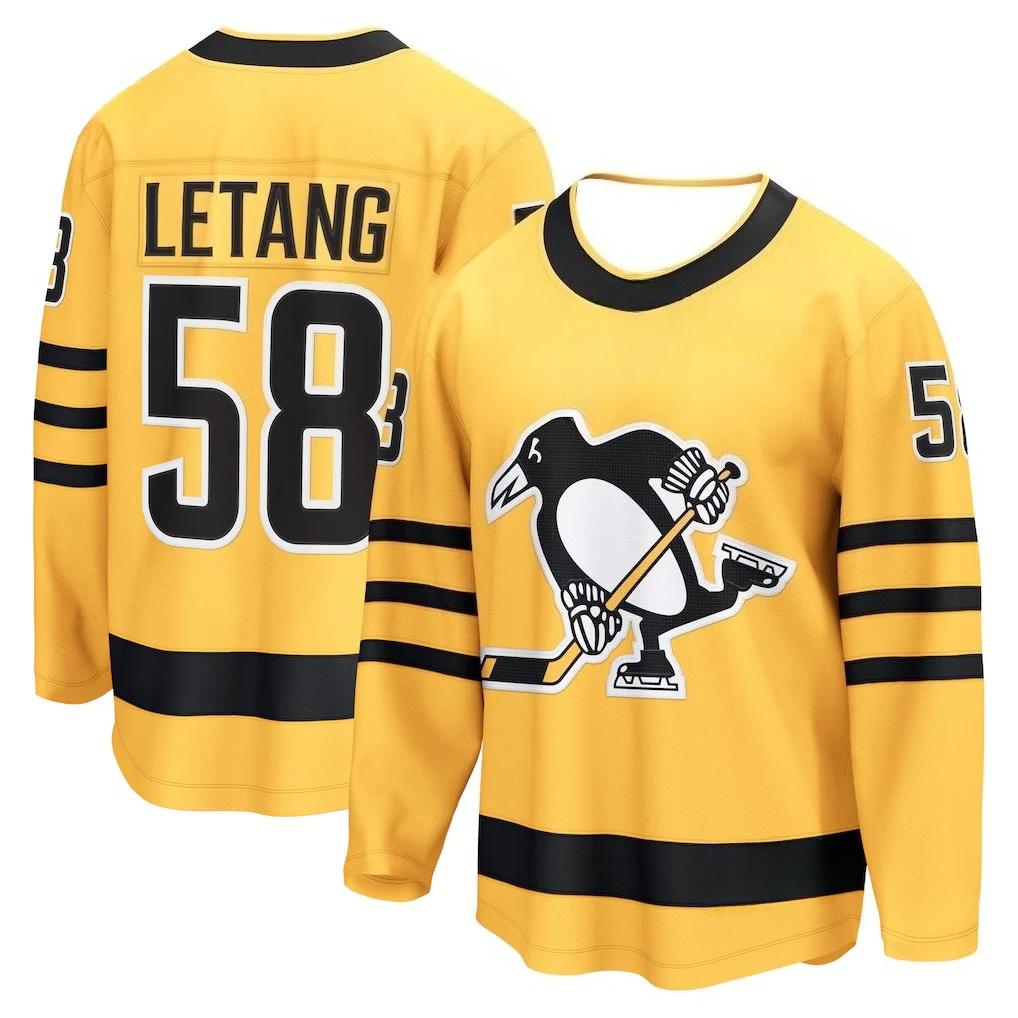 Hockey Jersey White/Yellow/Black Striped Design Apparel for Fans & Collectors 3d Prints T-shirt Long V-neck T Shirt