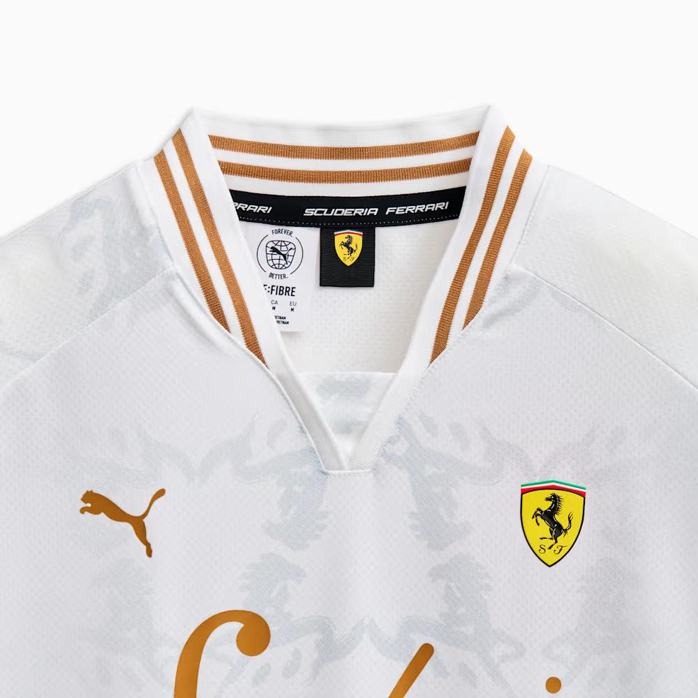Puma Ferrari Yoh Jersey Loose Fit V-Neck Short Sleeve T-Shirt Men Tops 638394-04
