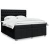 Exclusive House - Bed Slat Base with Mattress Black 200x200 Cm Fabric