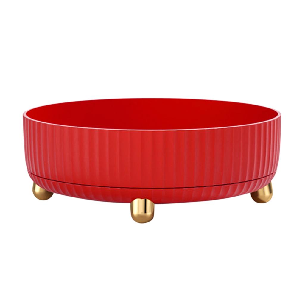 360 drehbares Tablett, Küchen-Aufbewahrungsbehälter für Gewürzgläser, Snack-Tablett, Badezimmer-Aufbewahrungsbox, rutschfester Kosmetik-Organizer