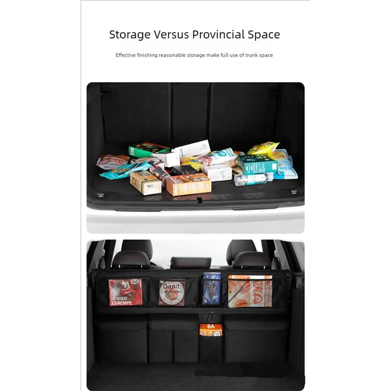 Car Trunk Storage Bag SUV Car Seat Back Hanging Bag Multi Functional Storage Mesh Bag Car Interior Storage Items