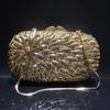 Diamant Kristall Abend-Kupplungstasche Hochzeits-Geldbörsen Kupplung Silber/Gold Metall Oval-Form Taschen Luxus Designer AB Strass-Geldbörsen