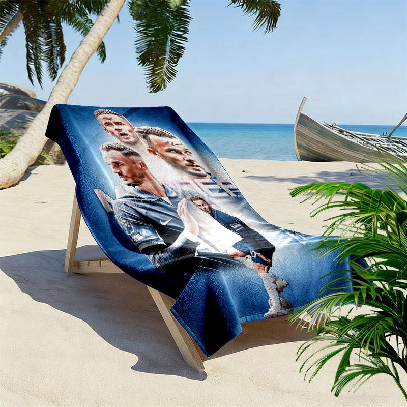Tottenham Print Beach Towel, Large Soft Quick Dry Towel for Beach Camping Swimming