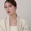 [VOTRE COUTURE] Pearl Necklace and Earrings, 8mm, Made in Japan, Suitable for Formal Occasions, 10-Year Brand Warranty, White x Silver, Brass