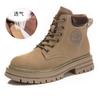 Haute couture rhubarb boots 2025 spring new versatile thick-soled Martin boots women's British style short boots women's leather boots women