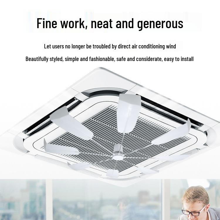Ceiling-Mounted Universal Air Conditioner Deflector Fan - Anti-Direct Blowing, No Installation Required