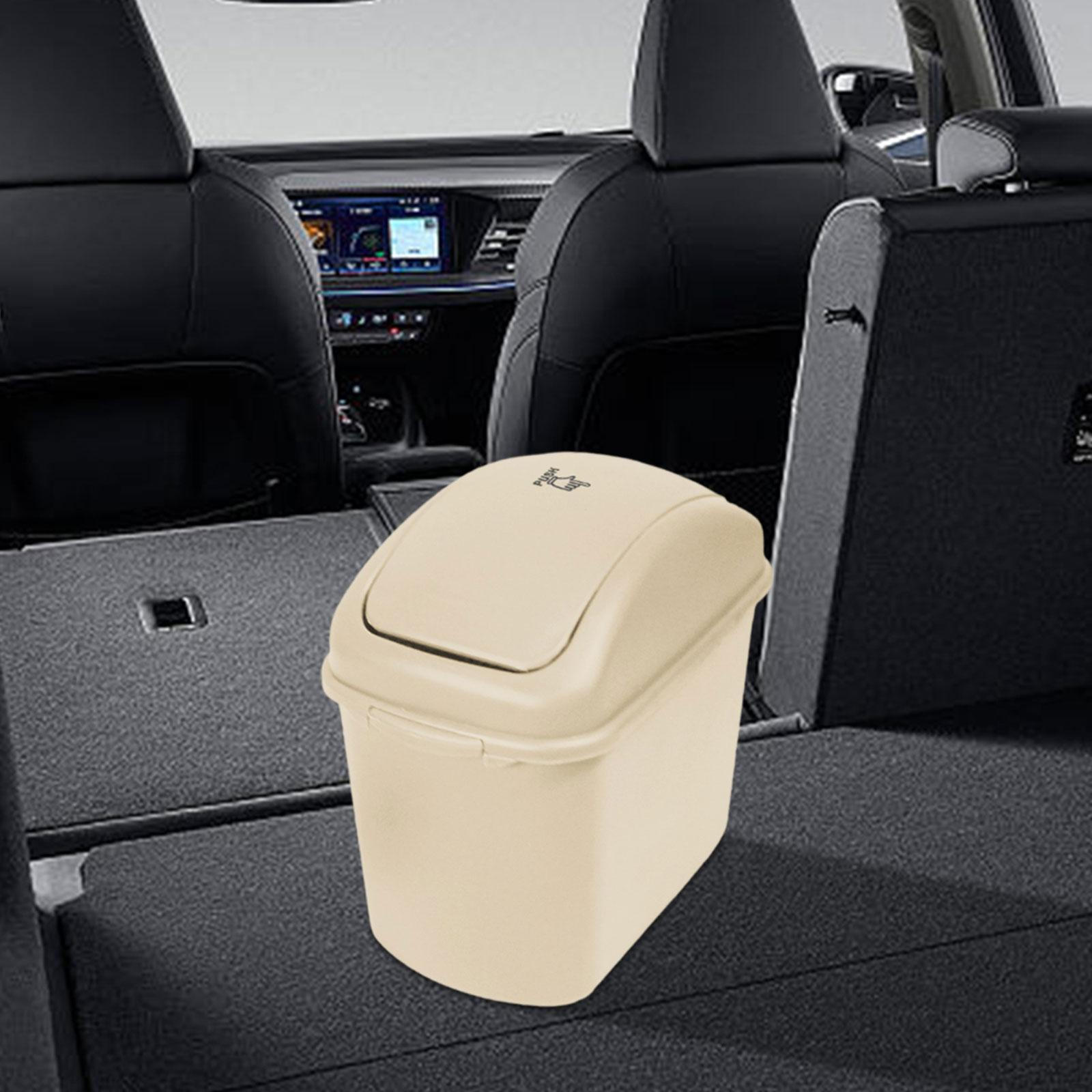 Car Trash Can with Lid Garbage Bin Storage Easy to Install Dustbin Rubbish