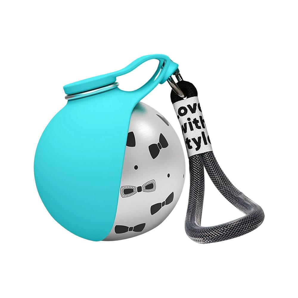 Kleine Hundewasserflasche 285ml Edelstahl Praktischer Hunde-Trinkspender Welpen Reise Tragbare Wasserschale