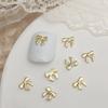 20pcs Metal Bowknot Nails Art Decoration 3D Nail Charms for Women Nails Art