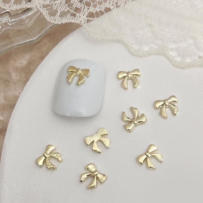 20pcs Metal Bowknot Nails Art Decoration 3D Nail Charms for Women Nails Art