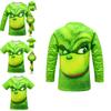 Festive Grinch Long Sleeve T-shirt For Kids Ideal For How The Grinch Stole Christmas Celebrations