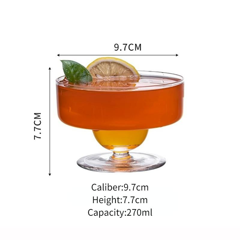 

Creative Short Leg Cocktail Glasses Wide Mouth Martini Glass Margarita Cup Cocktail Glass Drink Cups Bar Party Accessories 1pc
