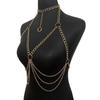 Sexy Body Chain Women Metal Body Chain Harnesses Jewelry Decoration Festival Rave Dance Costume Accessories