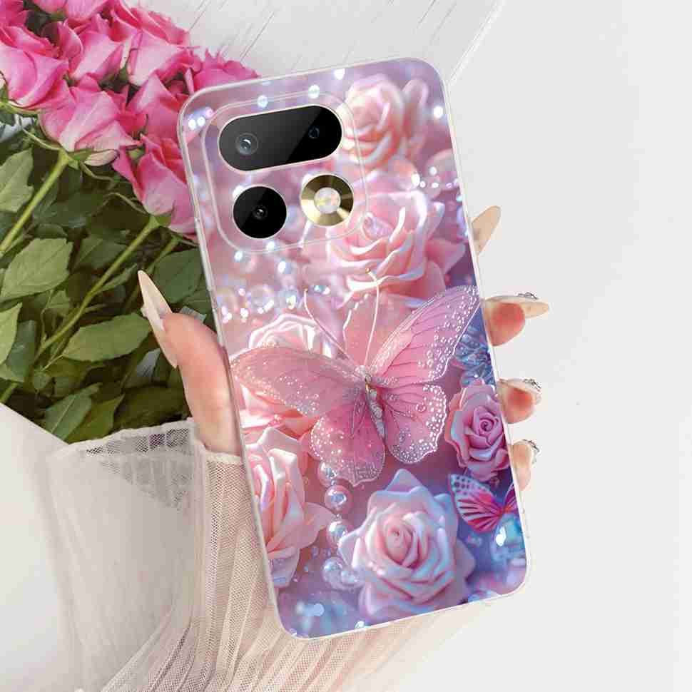 For Realme 16 Pro Plus 5G Case RMX5131 Bling Butterfly Silicone Phone Cases For Realme 16 Realme16 Pro+ Cover Shockproof Bumper