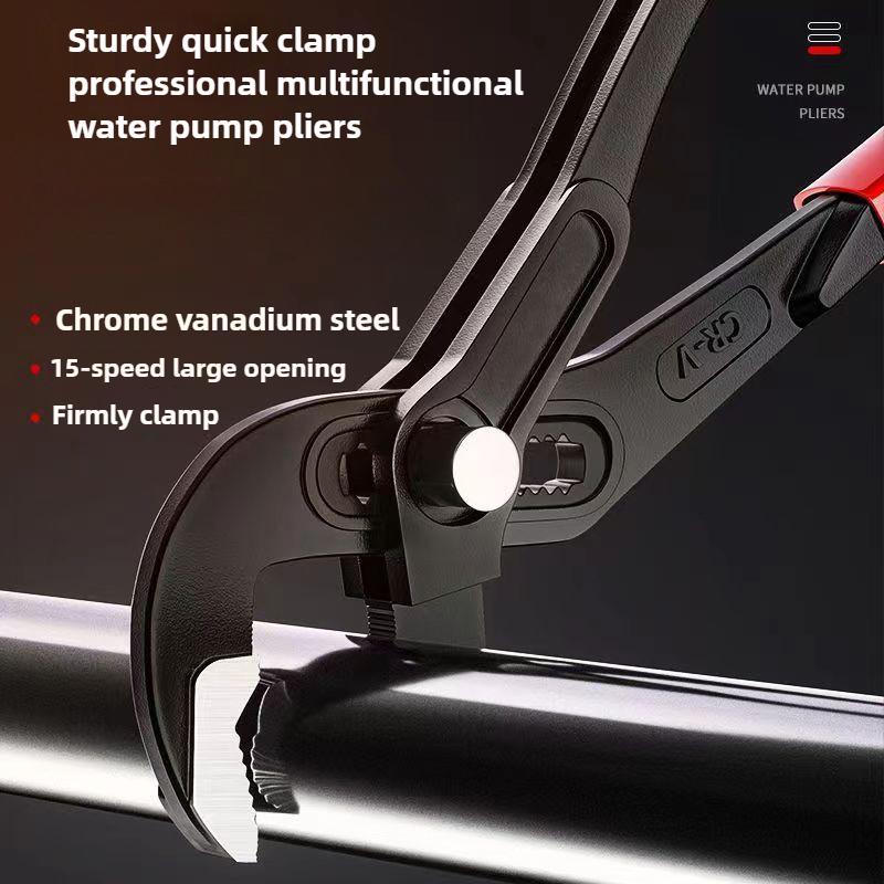 High Quality Quick Adjustable Water Pipe Pliers Household Use Tower Pincer 12inch Multifunctional Soft Grip Water Pump Pliers
