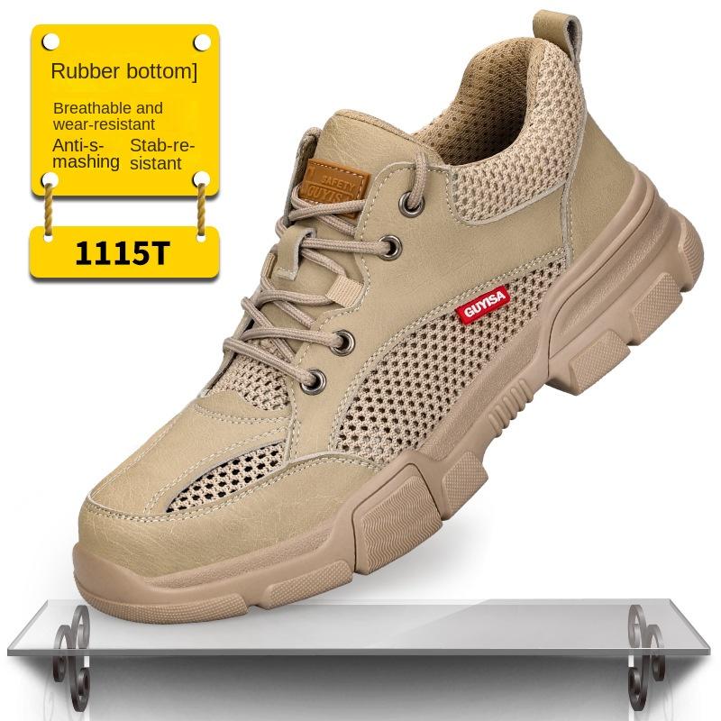 

Обувь для страхования труда, летние дышащие мужские туфли со стальным носком, устойчивые к ударам и проколам, защитная обувь 46
