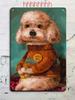 Vintage Tabby Cat Wall Art Aluminum Metal Painting Lollipop Knife Decor 20x30cm