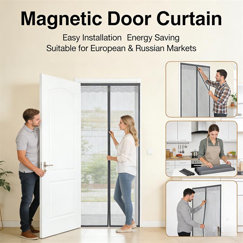 Nuove Tende Zanzariere Magnetiche per Porte Finestre Rete Anti Zanzare Chiusura Automatica per Cucina Soggiorno