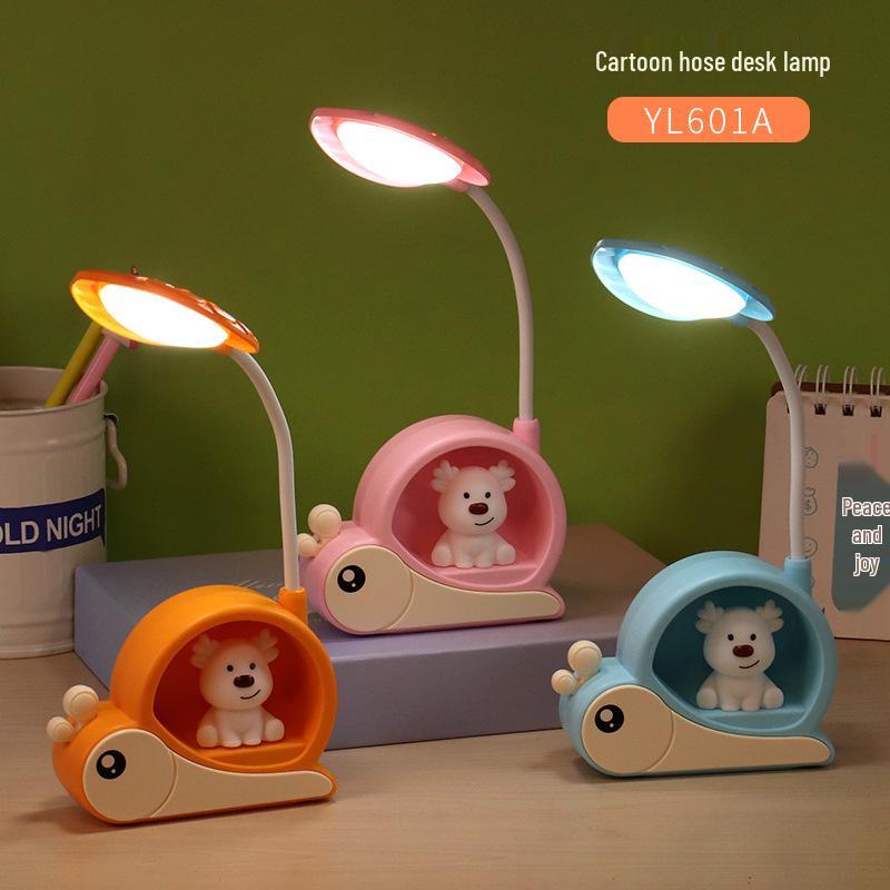 Multifunctional Folding Cartoon Desk Lamp with USB Charging and Eye-Protection for Study, Dormitory, and Bedside Use