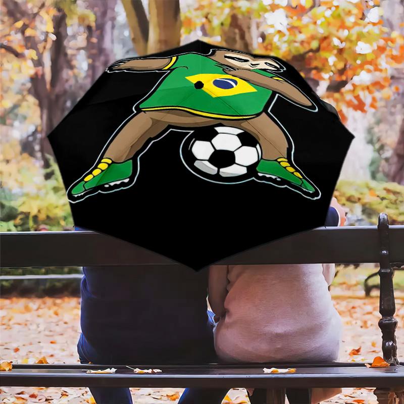 1pz Ombrello Squadra di Calcio Ombrello Pieghevole Portatile Struttura a Ossa di Ferro Struttura Ossea Struttura Esterna per Casa