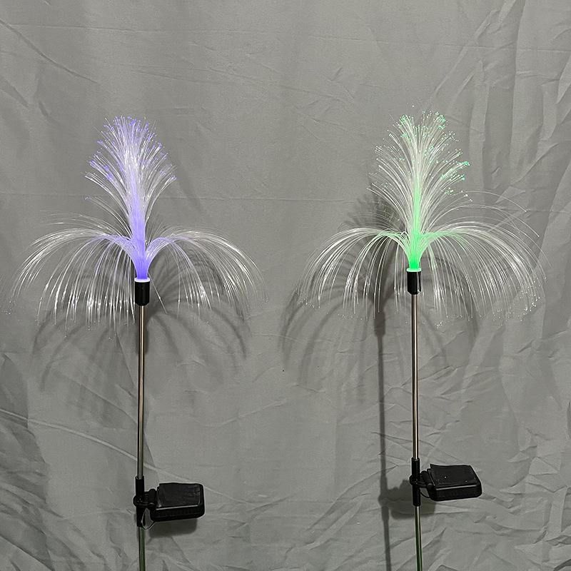 Cross-Border Solar Jellyfish Fiber Optic LED Landscape Light for Outdoor Courtyard