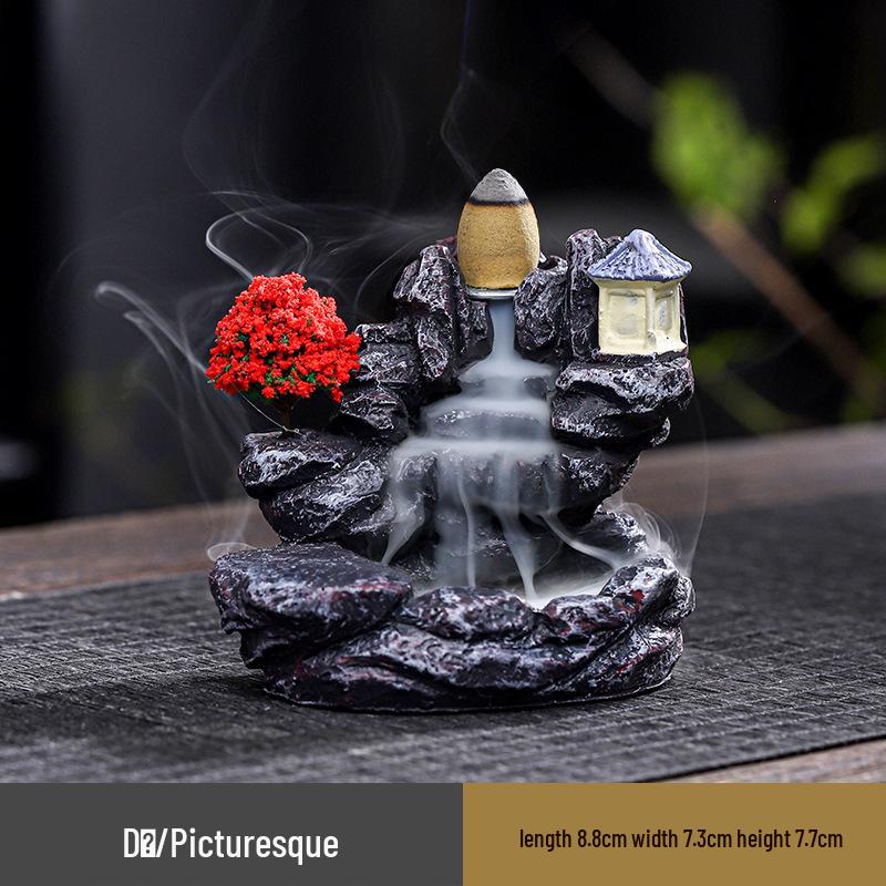 Creative Resin Backflow Incense Burner for Home or Office Decor