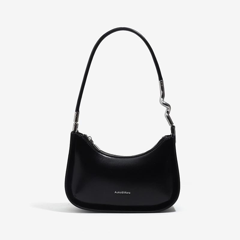 

Серебряная сумка через подмышку Niche Design, модная трендовая сумка через плечо 2025 года, летняя новая женская сумка, высококачественная сумка-багет чёрный