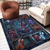 Steampunk Violin Variations Pattern Rug Floor Mat for Living Room or Bedroom Soft and Comfortable Carpet a Gift for Birthday and Holiday.