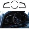 Car Interior Red Carbon Fiber ABS Accessories Interior Compatible with Mazda 3 Hatchback Sedan 2014-2018 Dashboard Instrument Meter Panel Cover
