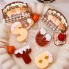 Alphabet Cookie Squeeze Toy with Bell Ball Chain Stress Relief Slow Rising Letter Cookie Sensory Fidget Toy Simulated Food Decompression Tools