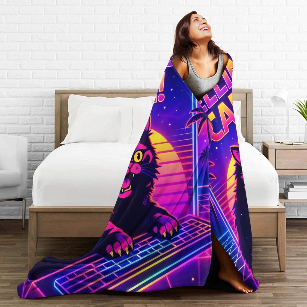 Dungeon Crawler Carl I am Yelling Carl Warm Soft Blankets Kids Plush Throw Blanket Graphic Living Room Bedspread Sofa Bed Cover
