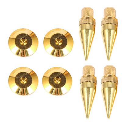 4Pcs M6 36mm Base de pico de isolamento de cobre banhado a ouro para amplificador de alto-falante