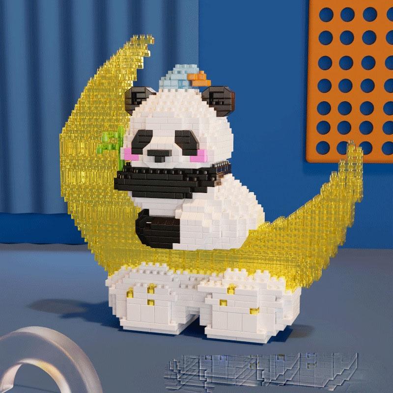 Panda Building Blocks Toy Creative Birthday Gift For Boyfriend/girlfriend Made Of Plastic/abs Material Includes 800+ Diamond-like Pieces