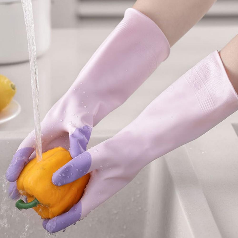 Kitchen Cleaning Gloves Wear Resistant Rubber Dishwashing Gloves Waterproof Cleaning Gloves Eco-Friendly For Kitchen Cleaning