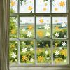 Daisy Flower Glass Sticker Electrostatic Home Living Room Glass Showcase Door Decoration Waterproof Windows Sticker