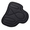 Saddle Pad PU Leather Close Fit Shock Absorbing Thickened Breathable Western Saddle Pad for Equestrian Riding Black