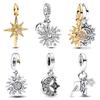 New In Sun Moon Stars Shape Pendant Charm Beads Fits Bracelets Bangle Necklace Women Luxury Diy Jewelry Party Festival Gift
