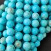 Beautiful Mint Blue Magnesite Turquoise Beads, Round Stone Beads, Loose Beads, 6MM 8MM 10MM Size Beads, 14-15 inch Strand Beads.