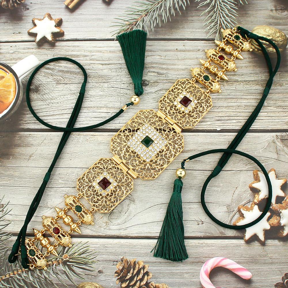 Brățară de damă de modă, bijuterii, curea, lanț de talie cu franjuri, bijuterii de mireasă de culoare aurie