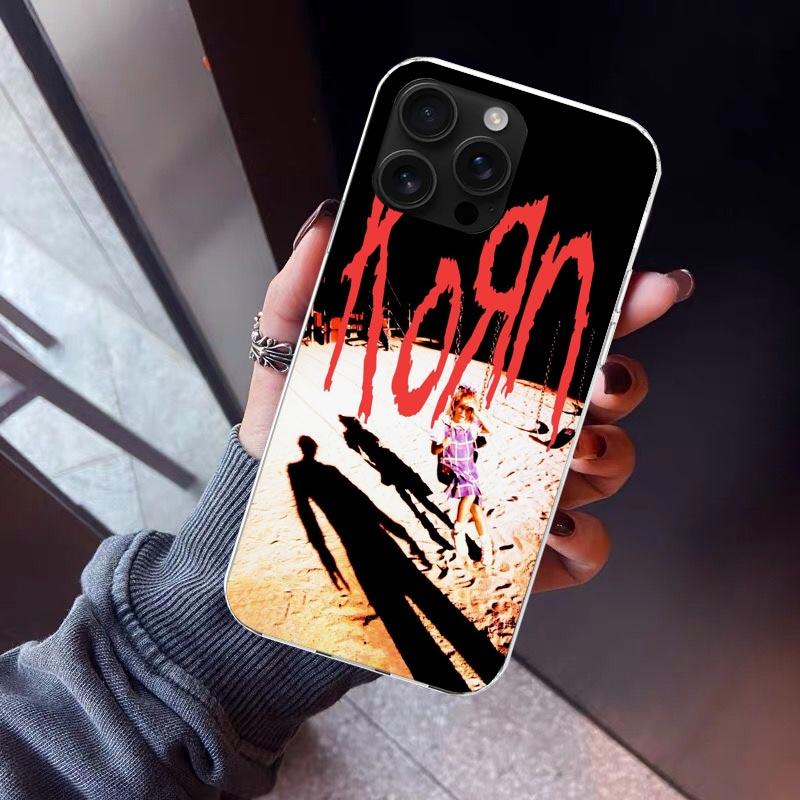 

K-Korn Rock Band Phone Case For iPhone 17 Air 16 15 Pro Max 14 Plus 13 Mini 12 11 Cover 7 8 SE Silicone Shell Print Fundas 17 Ai iPhone 15