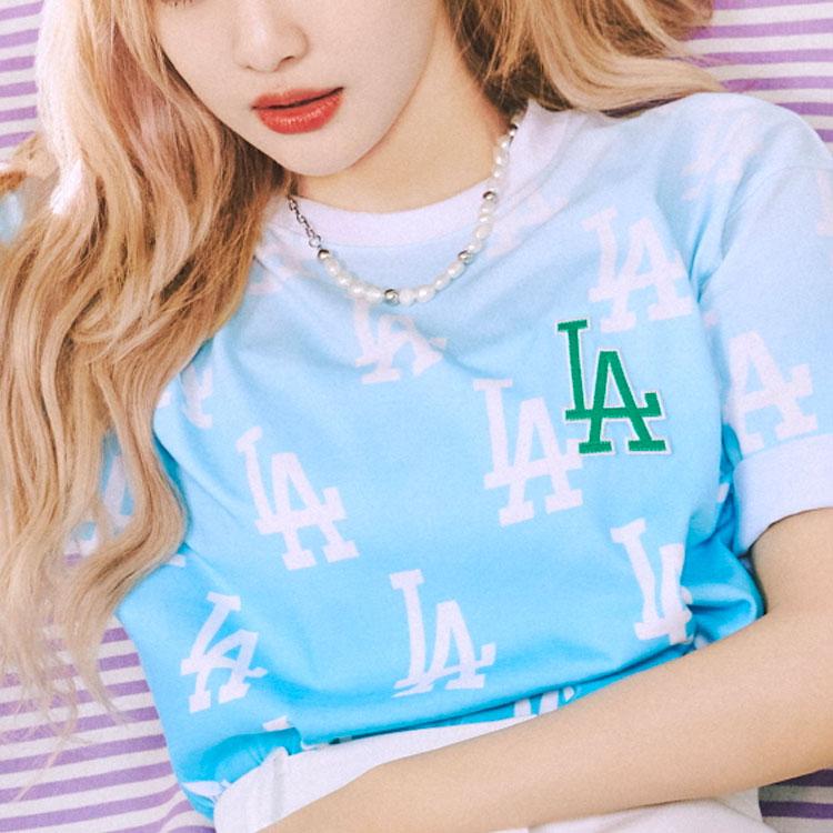 New MLB Drop Shoulder Sleeve T Shirt Unisex Green 3ATSM6223-07GNL