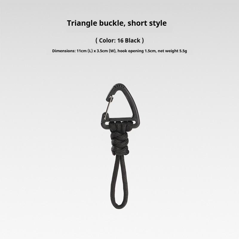 Multifunktionaler Dreieck-Karabiner 7-Strängiges Anti-Lost Schlüsselband Handgelenk-Haken 1,5 cm max. Öffnung für Outdoor-Camping Taschenlampe Schlüssel