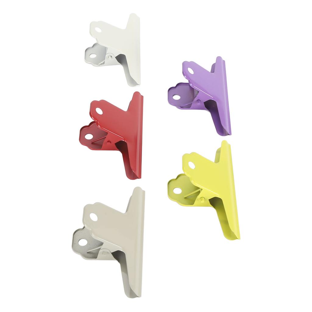 5pcs Colorful Metal Bull Hinge Clips Wall Hanging Heavy Duty Sturdy Spring Large Bull  Paper C